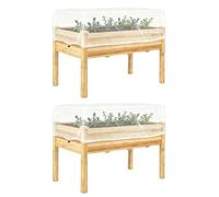 Garden Covers for Raised Beds 90 x 50 cm, Pack of 2, UV Resistant and