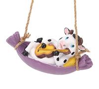 Garden Cow Ornament, Garden Cow Ornament Garden Cattle Sculpture Cow Statue Modeling Resin, Colorfast Cattle Ornament Made of Resin for Outdoor Use