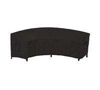 Garden Curved Sofa Cover Waterproof Outdoor Furniture Covers Patio Anti-UV Sofa Protector Black 228x116x86cm