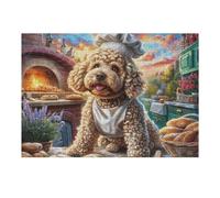 Garden Cute Poodle 300 Piece Jigsaw Puzzle for Adults Splendid Celestial Critters Jigsaw Post Work Relaxation Tool Challenging Fun for Friends Family Home Decor 300 PCS