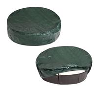 Kingsleeve Cover Tarpaulin Sun Island UV30+ Protection Water-Repellent 188x90-50cm Round PE Protective Cover Garden Furniture Tarpaulin