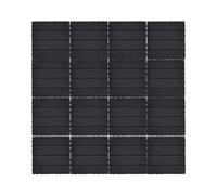 Garden Decking Tiles Cosmopolitan Patio, Terrace, Hot Tub Deck Tiles | Interlocking Decking Tile | Recycled | Cosmo Composite | Outdoor Drainage Deck Flooring (Blak, 30 x 30cm, 9X)
