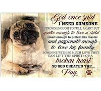 Garden Decor God Once Said Pug Dog Entrance Rug Absorbent Welcome Mat Shoes Scraper Doormat For Outdoor Patios Garden 40 X 60Cm