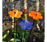 Garden Décor Ornaments Set of 3 'Blossoms'