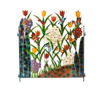 Garden Decorations Outdoor Iron Metal Decorative Garden Stakes No Tools Required for Installation Wrought Iron Ground Insert Decorations for Gardens Lawns Farms(I30x30cm)