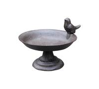 Garden Decorative Bird Feeder Tray Cast Iron Pedestal Bowl with Sculpture Accents Pedestal Bowl Shallow Holder for Patio Balcony Patio Table Top Decor Entryway Shelves Garden Porch Patio Basin