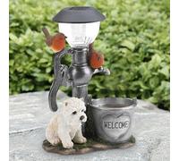 Garden Decorative Lights, Solar Garden Statue Ornament Animal Lights, Cute Rabbit, Dog, Squirrel Figure Ornament, For Patio Lawn, Yard Porch(B)