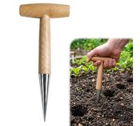 Garden Dibber, Professional Bulb Planter Tool for Precise Seed Sowing, Stainless Steel Dibber for Vegetable Beds and Flower Borders, Ergonomic Garden Tool for Planting Seeds