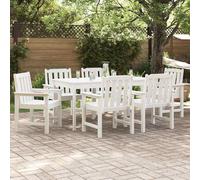 Garden Dining Chair White Plastic 65.5x55.5x88cm Stackable Outdoor Setof4