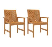 vidaXL Garden Dining Chairs 2 pcs Solid Wood Acacia