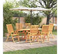 Garden Dining Set 160x85x75cm Brown Solid Acacia Wood Foldable 4-Seater Oiled XL