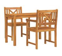 Garden Dining Set 3 pcs Brown Solid Acacia Wood Outdoor Furniture Patio vidaXL