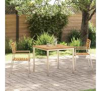 Garden Dining Set 5 Pcs Brown