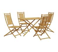 Garden Dining Set 5 Piece Outdoor Dining Table and Chair Set Bamboo vidaXL