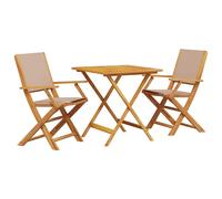 Garden Dining Set 5 Piece Outdoor Table and Chair Fabric and Solid Wood vidaXL