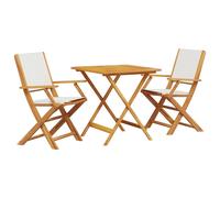 Garden Dining Set 5 Piece Outdoor Table and Chair Fabric and Solid Wood vidaXL