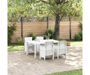 Garden Dining Set 6-Seater Anthracite Poly Rattan 150x100x73cm Matte TableZipped