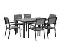 Beliani Garden Dining Set 6 Seater Como Grey, Grey