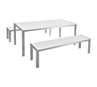 Garden Dining Set 6 Seater NARDO White