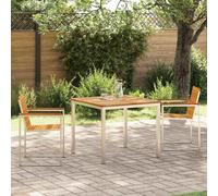 vidaXL Garden Dining Set 7 pcs Brown Solid Acacia Wood
