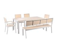 Garden Dining Set 7 Seater COMO/PRATO Beige