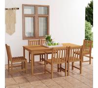 Solid Wood Teak Garden Dining Set Patio Table Furniture Multi Models vidaXL