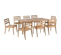 Garden Dining Set 8 Seater CHIOGGIA Certified Acacia Wood Light Brown
