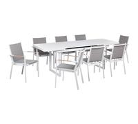 Garden Dining Set 8 Seater VALCANETTO/BUSSETO Metal Grey