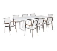 Garden Dining Set 8 Seater VALCANETTO/GROSSETO Metal White