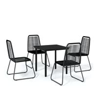Garden Dining Set Black Outdoor Furniture 3/5/7/9 Piece Multi Sizes vidaXL