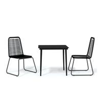 Garden Dining Set Black Outdoor Furniture 3/5/7/9 Piece Multi Sizes vidaXL