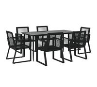 Garden Dining Set Black Outdoor Furniture 3/5/7/9 Piece Multi Sizes vidaXL