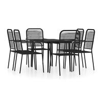 Garden Dining Set Black Outdoor Furniture 3/5/7/9 Piece Multi Sizes vidaXL