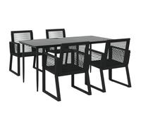 Garden Dining Set Black Outdoor Furniture 3/5/7/9 Piece Multi Sizes vidaXL