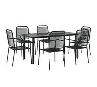 Garden Dining Set Black Outdoor Furniture 3/5/7/9 Piece Multi Sizes vidaXL