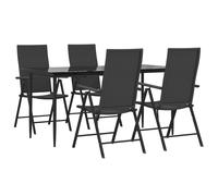 Garden Dining Set Black Outdoor Furniture 3/5/7/9 Piece Multi Sizes vidaXL
