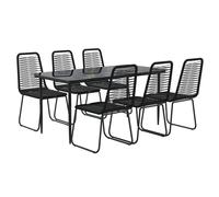 Garden Dining Set Black Outdoor Furniture 3/5/7/9 Piece Multi Sizes vidaXL