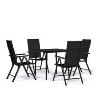 Garden Dining Set Black Outdoor Furniture 3/5/7/9 Piece Multi Sizes vidaXL