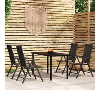 NEW Garden Dining Set Black Outdoor Furniture 3/5/7/9 Piece Multi Sizes vidaXL