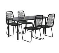 Garden Dining Set Black Outdoor Furniture 3/5/7/9 Piece Multi Sizes vidaXL