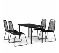Garden Dining Set Black Outdoor Furniture 3/5/7/9 Piece Multi Sizes vidaXL