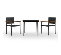 Garden Dining Set Black Outdoor Patio Seating 3/5/7/9 Piece Multi Sizes vidaXL