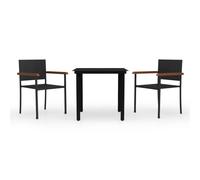 Garden Dining Set Black Outdoor Patio Seating 3/5/7/9 Piece Multi Sizes vidaXL