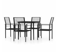 Garden Dining Set Black Patio Outdoor Seat 3/5/7/9 Piece Multi Sizes vidaXL