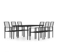 Garden Dining Set Black Patio Outdoor Seat 3/5/7/9 Piece Multi Sizes vidaXL