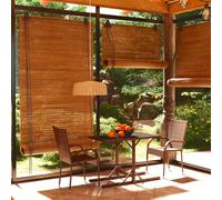 Garden Dining Set Brown Poly Rattan Powder Coated Steel Glass 110x53x72cm 2pcs.