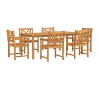 Garden Dining Set Brown Solid Acacia Wood Furniture Outdoor Rustic vidaXL