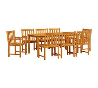Garden Dining Set Brown Solid Acacia Wood Furniture Outdoor Rustic vidaXL