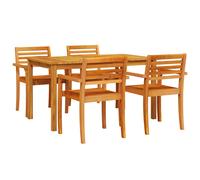 Garden Dining Set Brown Solid Acacia Wood Outdoor Furniture Patio vidaXL