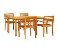 Garden Dining Set Brown Solid Acacia Wood Outdoor Furniture Patio vidaXL